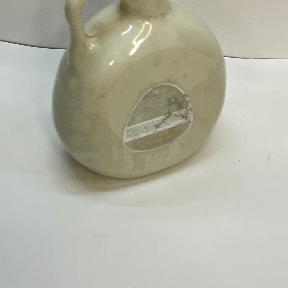 Vtg Stitzel-Weller Monticello Milk Glass Decanter‎ 1849 Stopper Bourbon Bottle